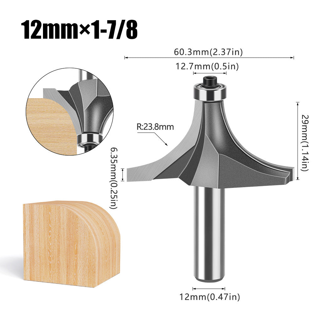 12 handle fillet cutter chamfering milling cutter, commonly used fillet cutter preferably tungsten steel alloy fillet cutter trimming machine tool