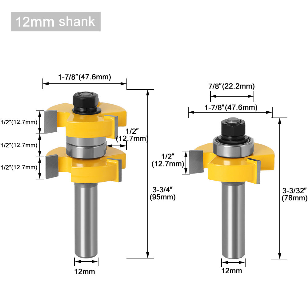 3-tooth T-shaped tenon knife, plywood knife, floor cutter, woodworking milling cutter, engraving machine cutter head, foreign trade export