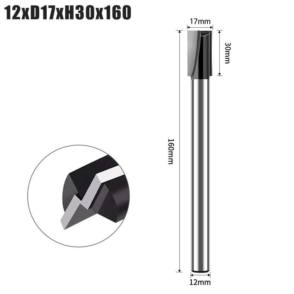 Door keyhole lengthened slotting milling cutter Bottom cutter Spiral mortise cutter Door panel Daluo electromechanical woodworking milling cutter