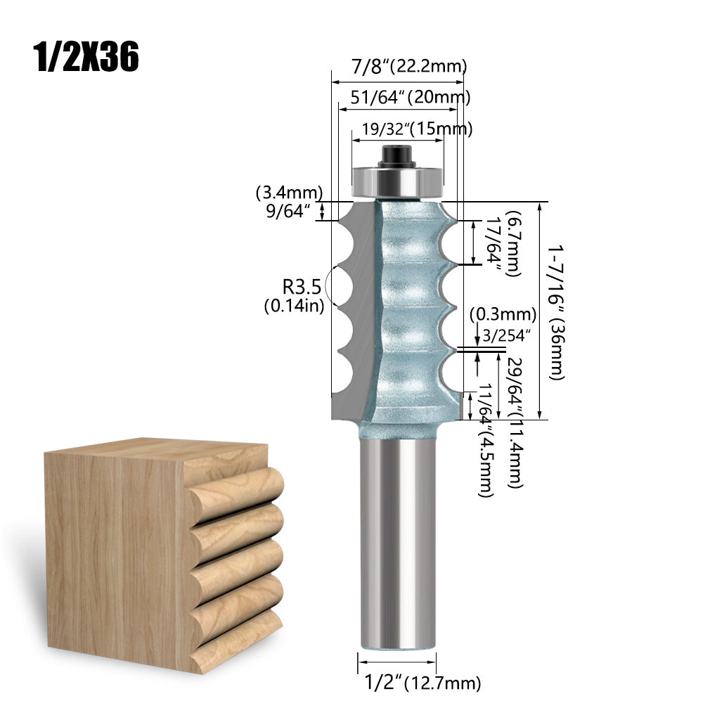 Four R convex bead knife cabinet line knife decorative line knife engraving machine trimming with bearing woodworking curve knife