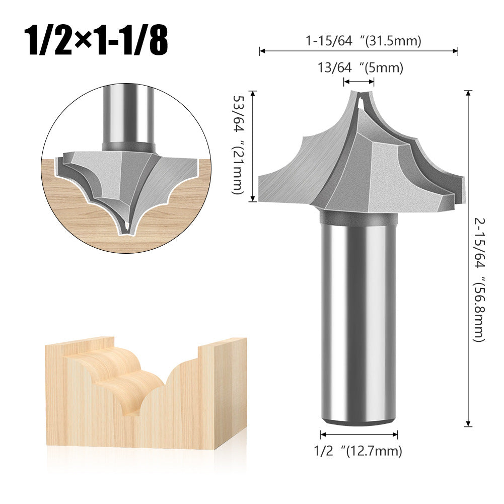 Double R line knife slotting knife door plate knife flower line knife door core plate milling cutter double R line knife engraving machine milling cutter