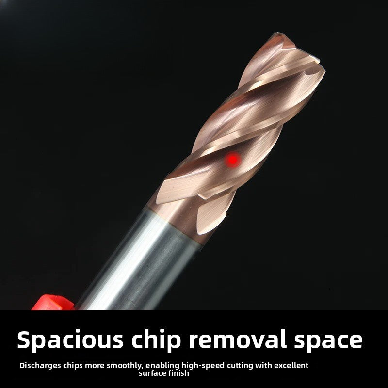 HRC55 Solid Carbide 4 Flute Corner Radius End Mill, Extra Long Coated Bull Nose Milling Cutter R0.2 R0.5 R1 R2 R3
