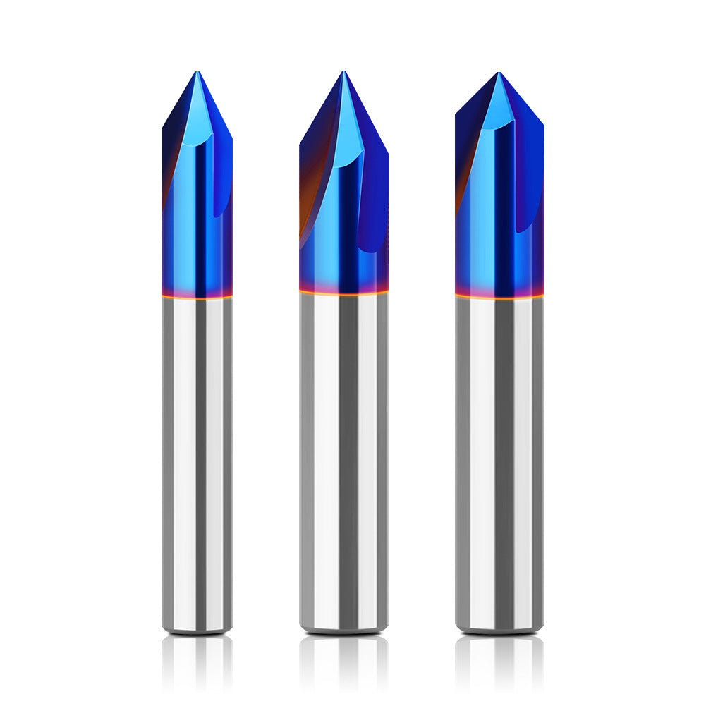 3 edge 60 degree 90 degree integral alloy slotting knife relief carving knife double edge slope coating end mill v type milling cutter
