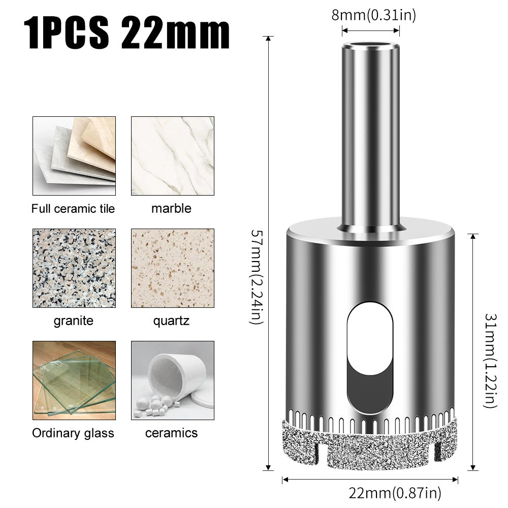 Diamond high-quality integrated steel glass drill bit, tile wall marble hole punch, electroplated drill bit glass opening