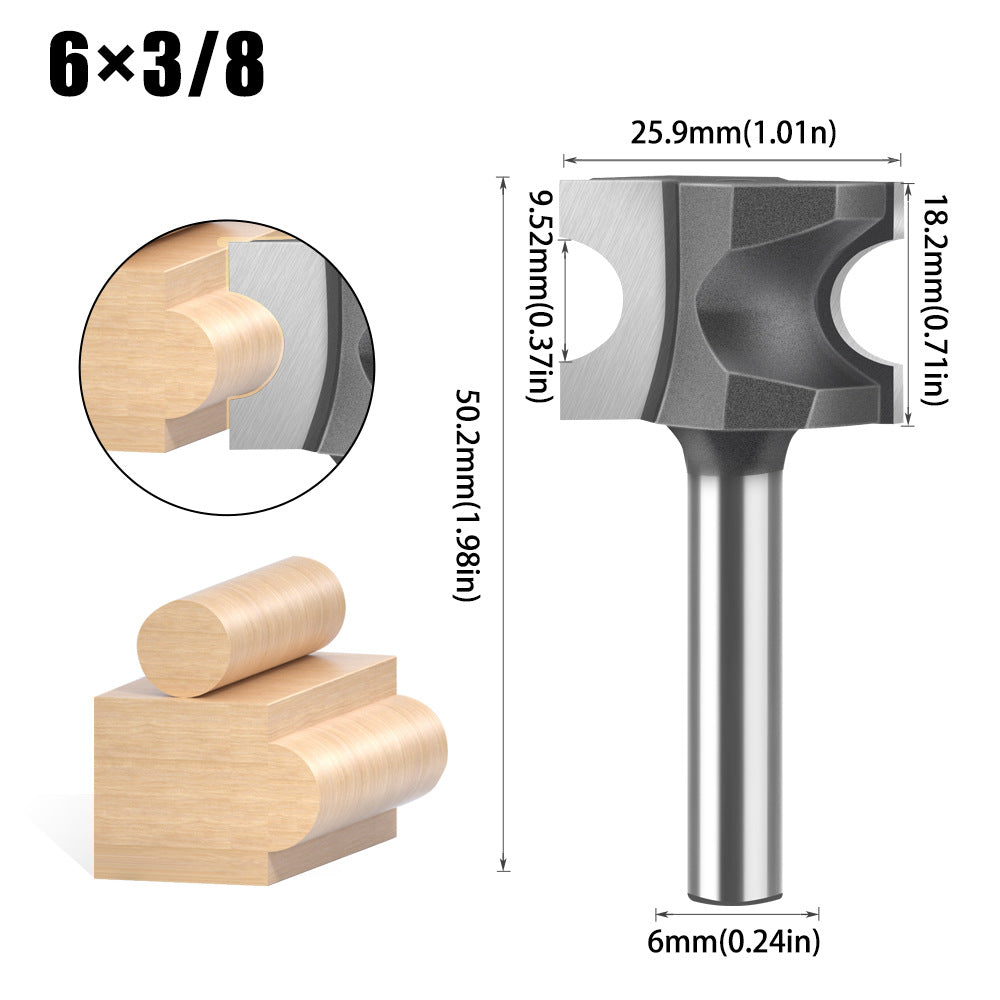 Semicircular knife, woodworking positive semicircular knife, arc knife engraving milling cutter trimming knife fancy knife 12 handles 6 handles trimming knife