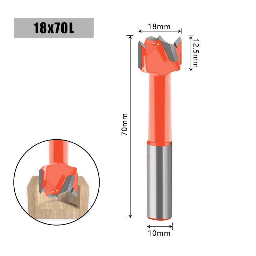 Woodworking split drill 15-55mm hole opener, split drill, forward and reverse four-tooth alloy numerical control woodworking row drill