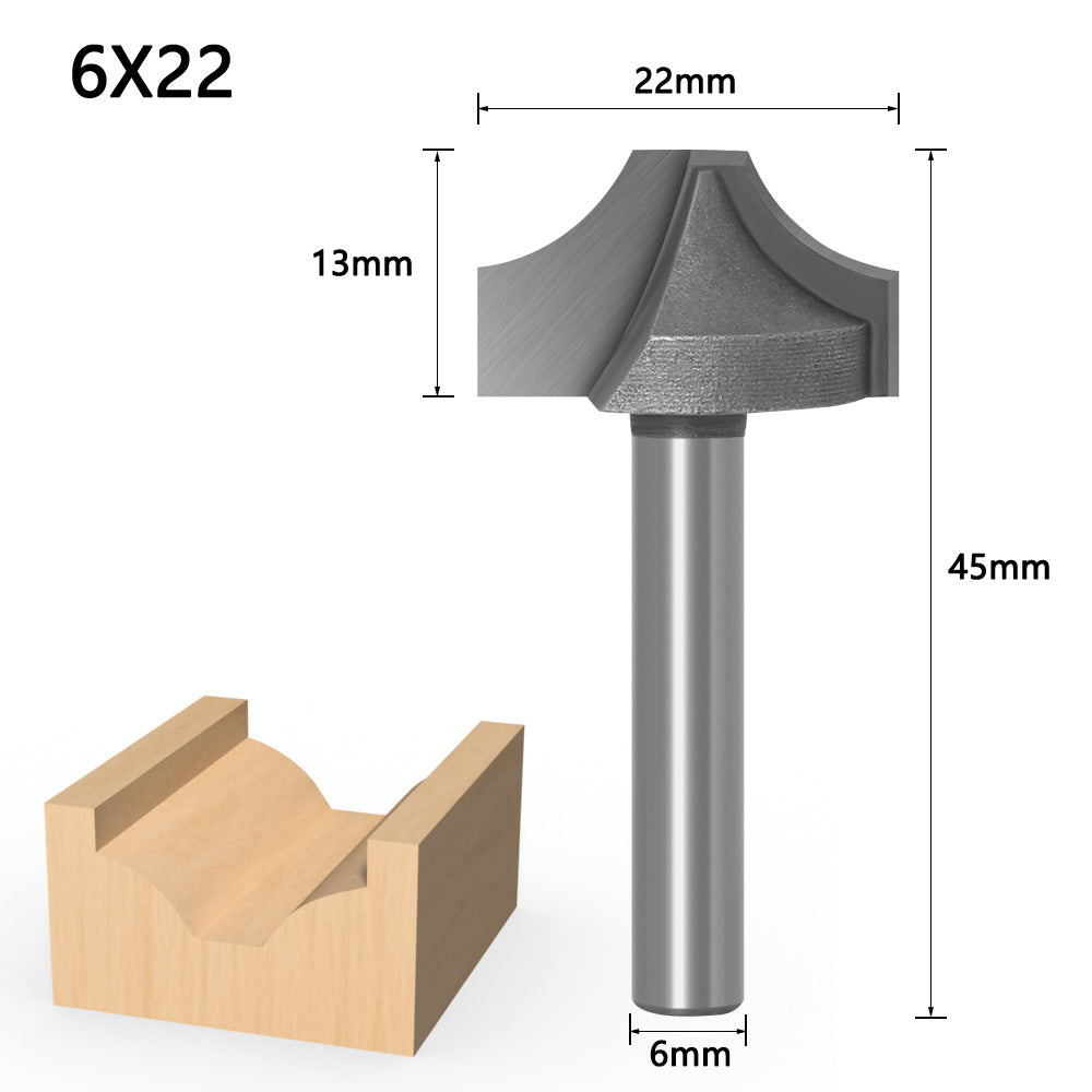 Domestic open carving knife, woodworking lace knife 1/4R knife, carving machine woodworking knife, double R woodworking open knife