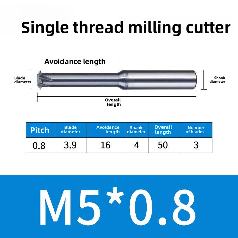 Carbide Thread Mill Single / Triple / Full Flute HRC65