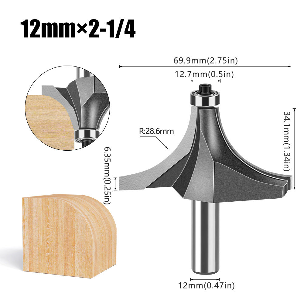 12 handle fillet cutter chamfering milling cutter, commonly used fillet cutter preferably tungsten steel alloy fillet cutter trimming machine tool
