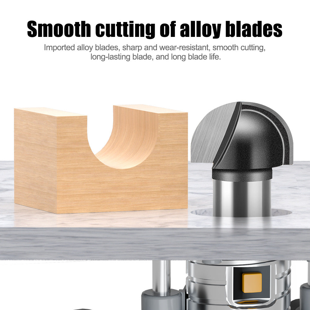 6 handle 12 handle slotting knife bottom digging knife woodworking round bottom knife, engraving machine, trimming machine knife head round bottom trimming milling cutter