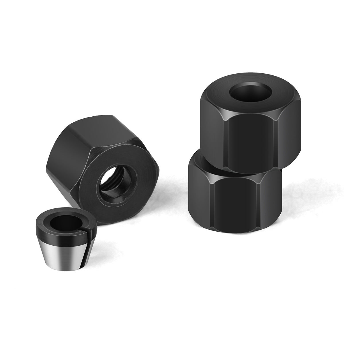 6mm8mm trimmer nut chuck, chuck nut set mill conversion sleeve, milling cutter accessories jacket