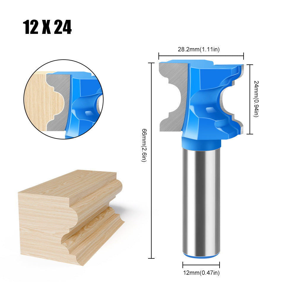 1/2 handle 12 handle concave nose knife line knife cabinet door panel knife flower line knife trimming machine milling cutter cabinet door cutter