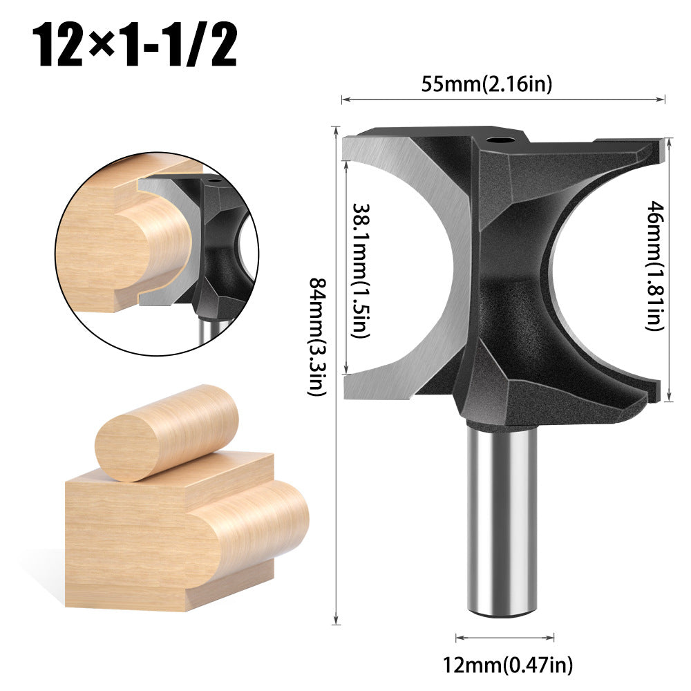 Semicircular knife, woodworking positive semicircular knife, arc knife engraving milling cutter trimming knife fancy knife 12 handles 6 handles trimming knife