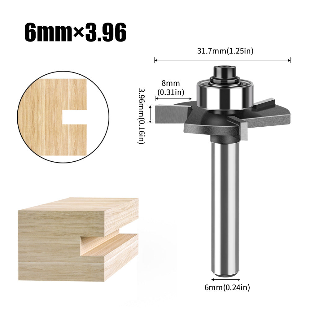 Three-edge ball T-shaped cutter door cover Begonia angle milling cutter Woodworking milling cutter Slotting cutter Slotting cutter Alloy cutter head