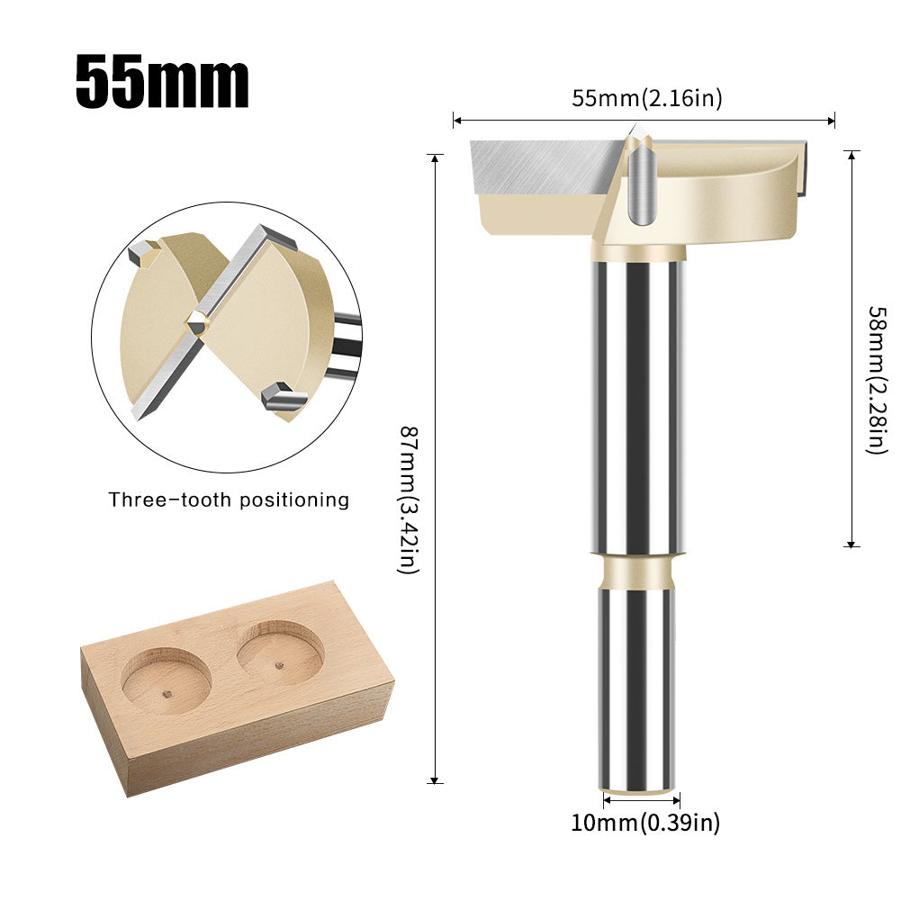 Woodworking hole opener Drill bit Extended round plastic wooden door Drill Wood punching Opening hole puncher