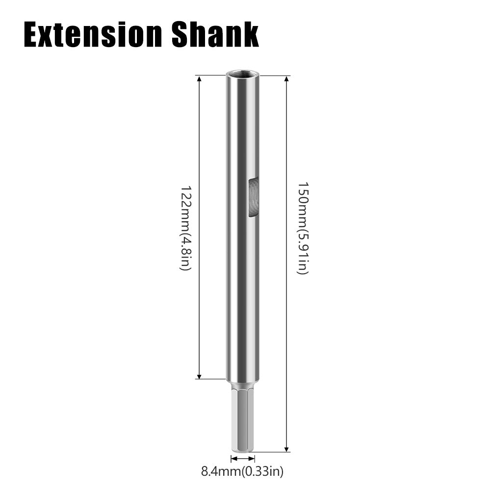 Multifunctional extended woodworking hole opener, external thread flat wing drill, extended limit wooden board hand drill, reaming drill bit