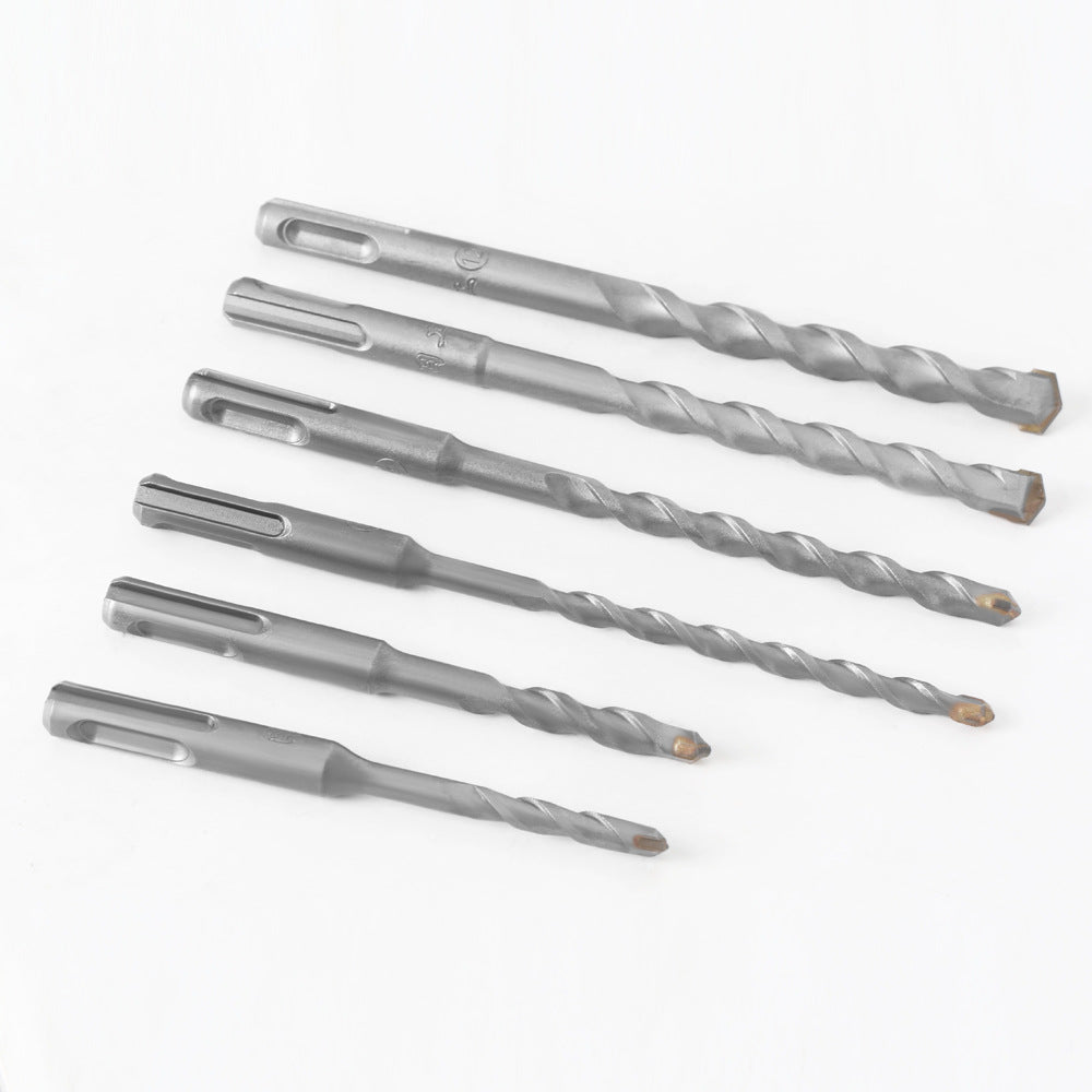 One word drill bit, impact electric hammer drill bit, tungsten steel alloy drill bit 6mm round handle alloy concrete through wall drilling