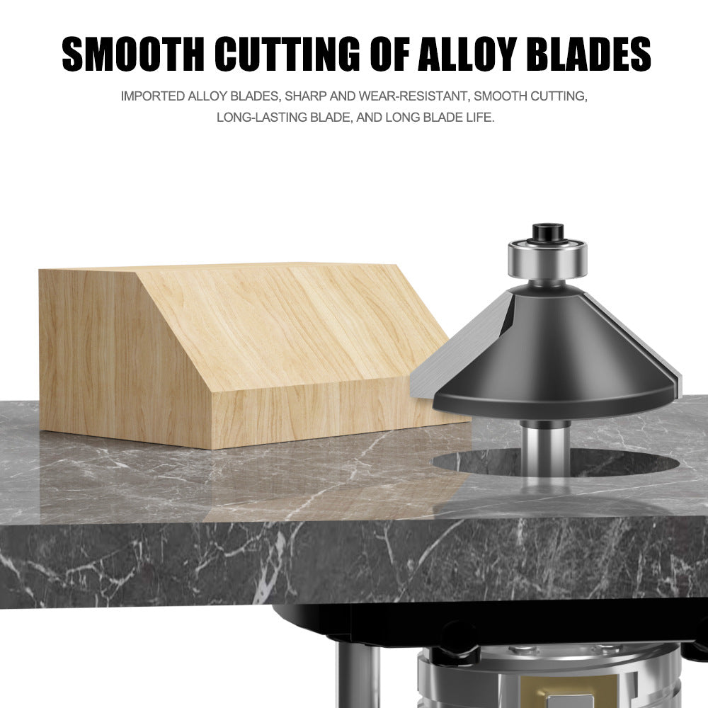 8Mm handle bevel knife trimming tool woodworking milling cutter trimming machine engraving cutter head chamfering knife bearing tungsten steel cutter head