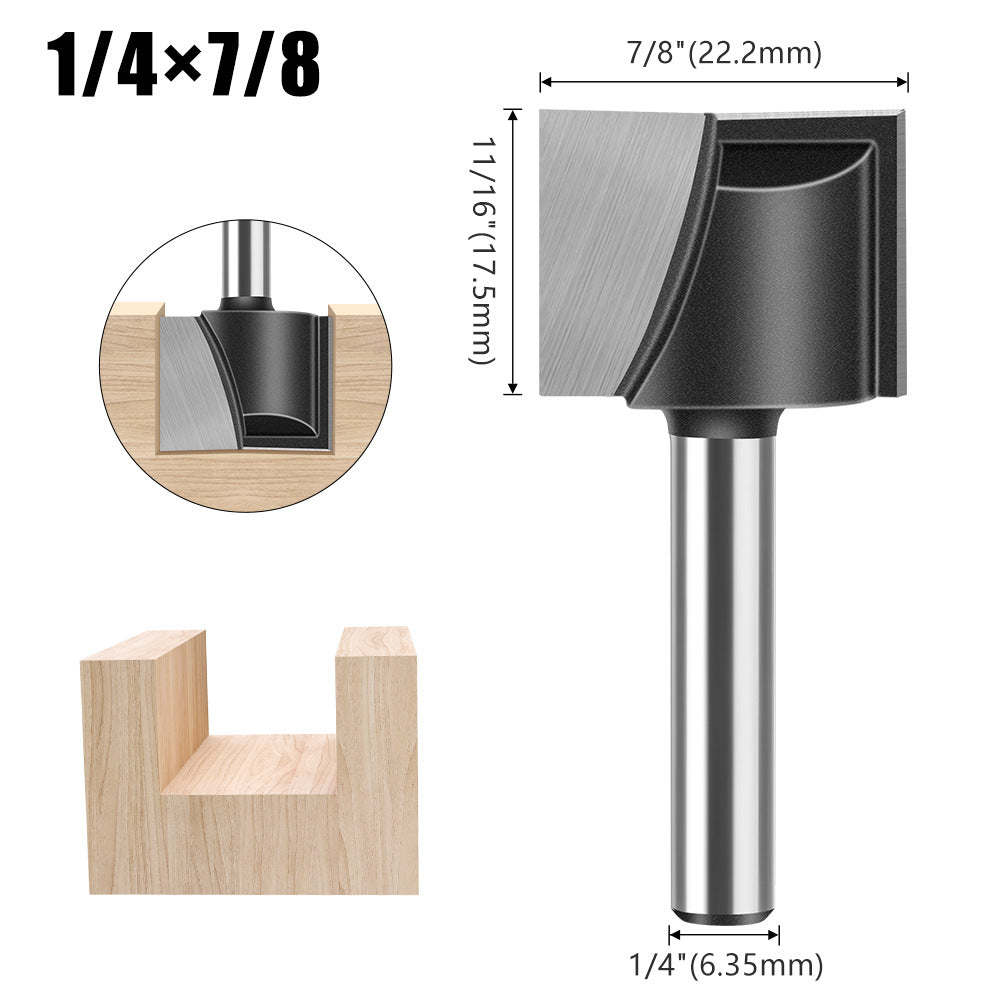 1/4 handle 1/2 handle bottom cleaning cutter woodworking milling cutter bakelite slotting cutter trimming machine cutter head engraving machine gong knife