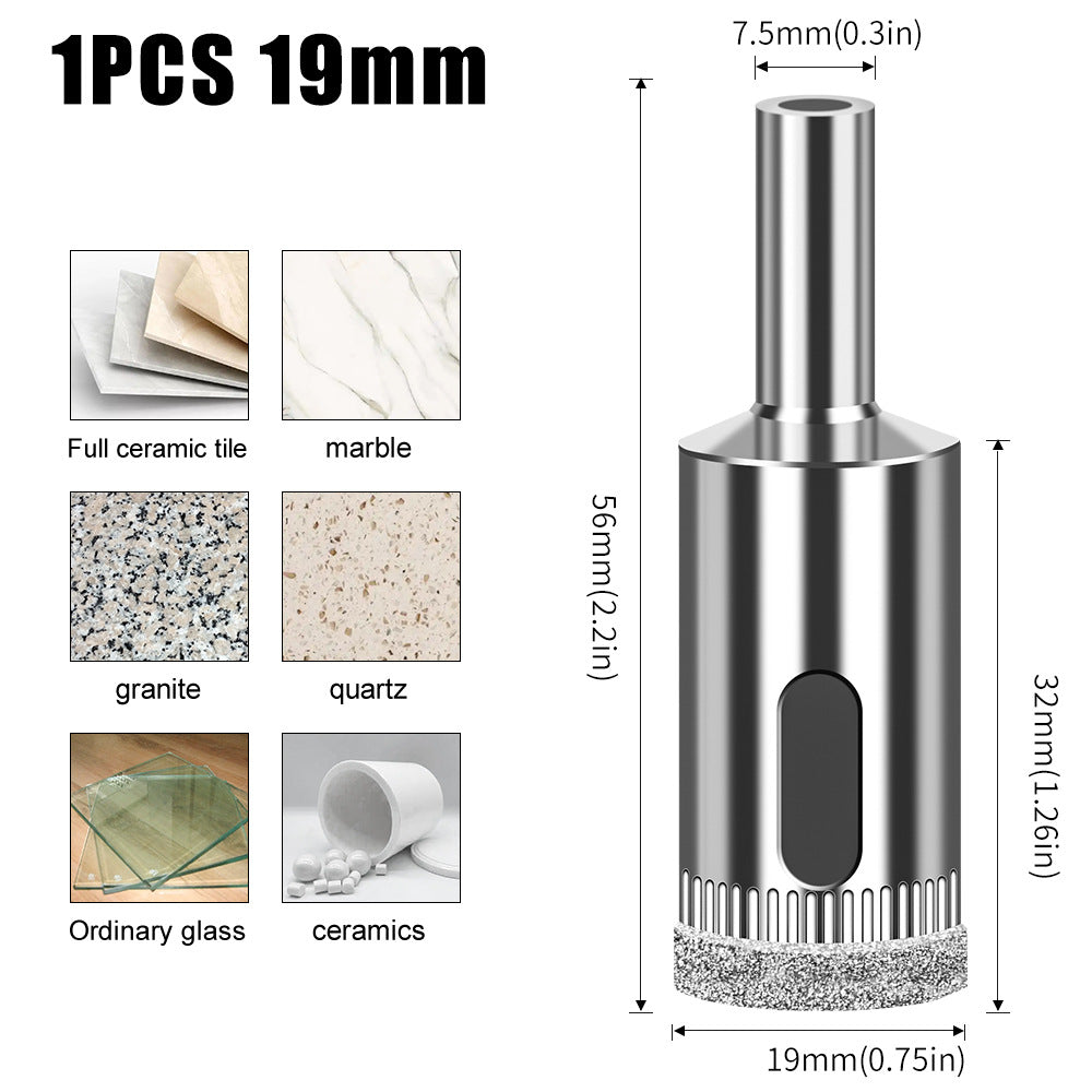 Diamond high-quality integrated steel glass drill bit, tile wall marble hole punch, electroplated drill bit glass opening