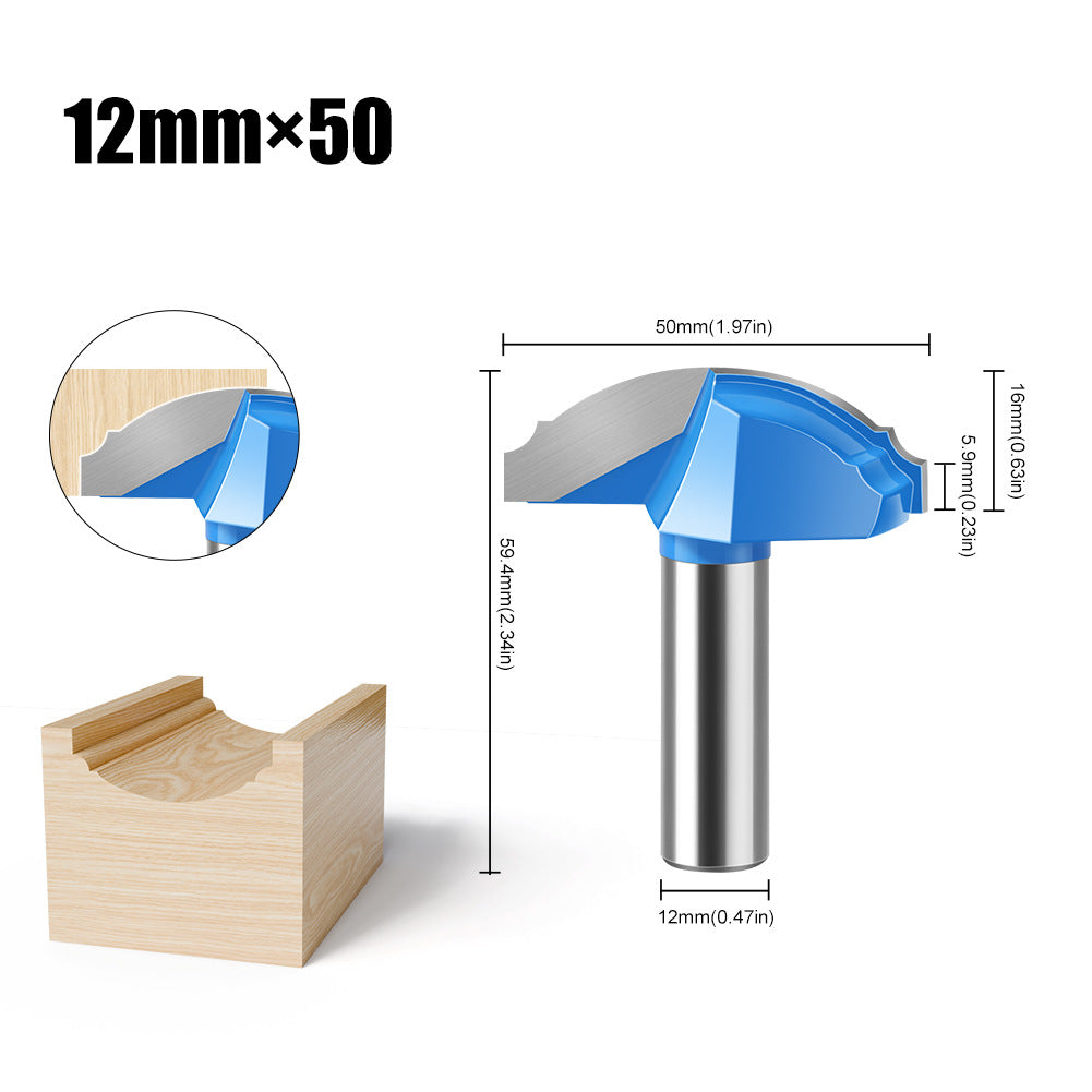 1/2 handle 12 handle pot arc knife line knife cabinet door panel knife flower line knife engraving machine milling cutter cabinet door knife