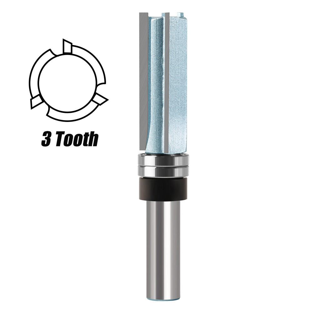 Woodworking professional grade three-blade bearing straight knife slotting knife trimming knife double bearing handle with bearing straight knife engraving machine knife