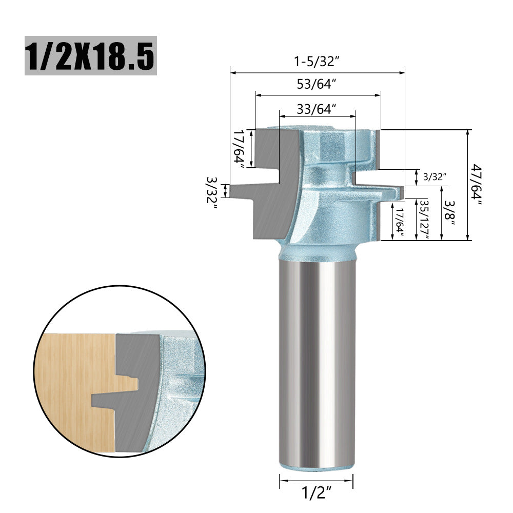 Woodworking milling cutter 8 handle 1/2 handle oblique tooth tenon cutter floor cutter woodworking cutter splicing cutter trimming machine engraving machine cutter head