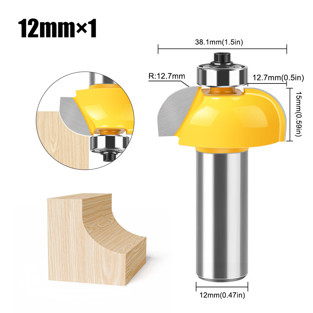 1/2 handle woodworking chamfer knife with bearing trimming knife CNC engraving knife pattern knife woodworking milling cutter