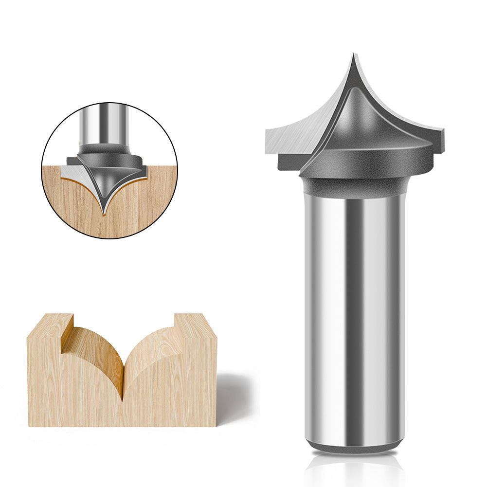 6 handle 12 handle woodworking pointed nozzle carving knife trimming machine line knife, inverted arc knife, rounded corner cutter milling cutter