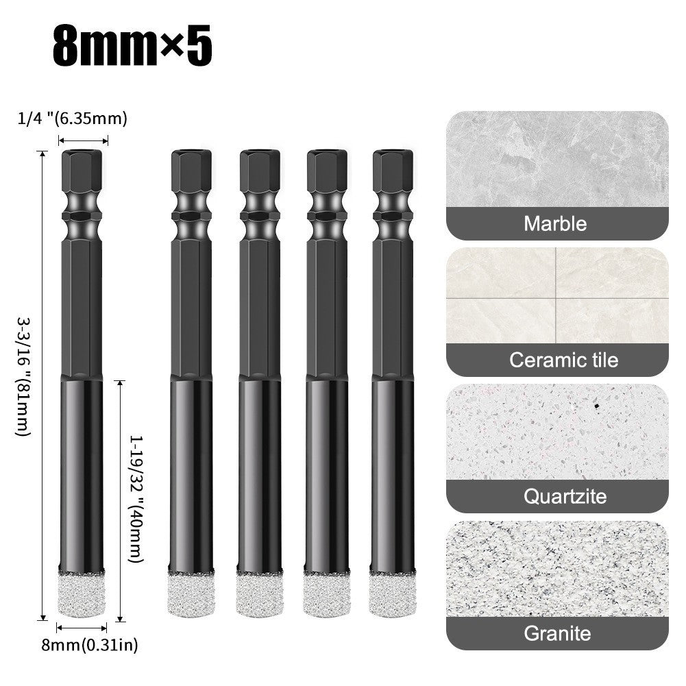 Emery professional stone hole opener, ceramic tile marble dry drilling bit, stone slate drilling bit
