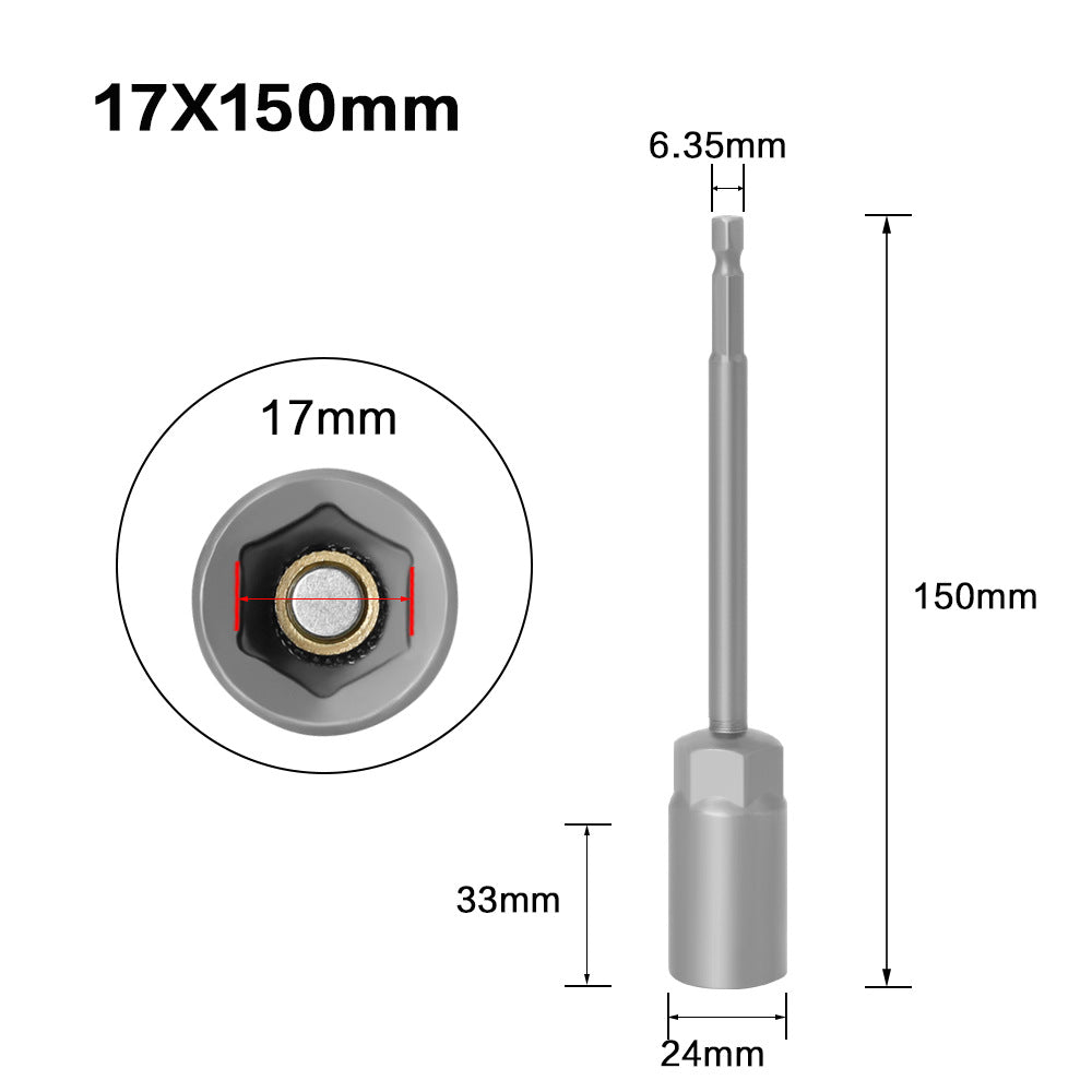 Hexagonal Shank Deepening Sleeve Pneumatic Deepening Sleeve Inner Hexagonal Wind Head Nut Quick Sleeve Tool