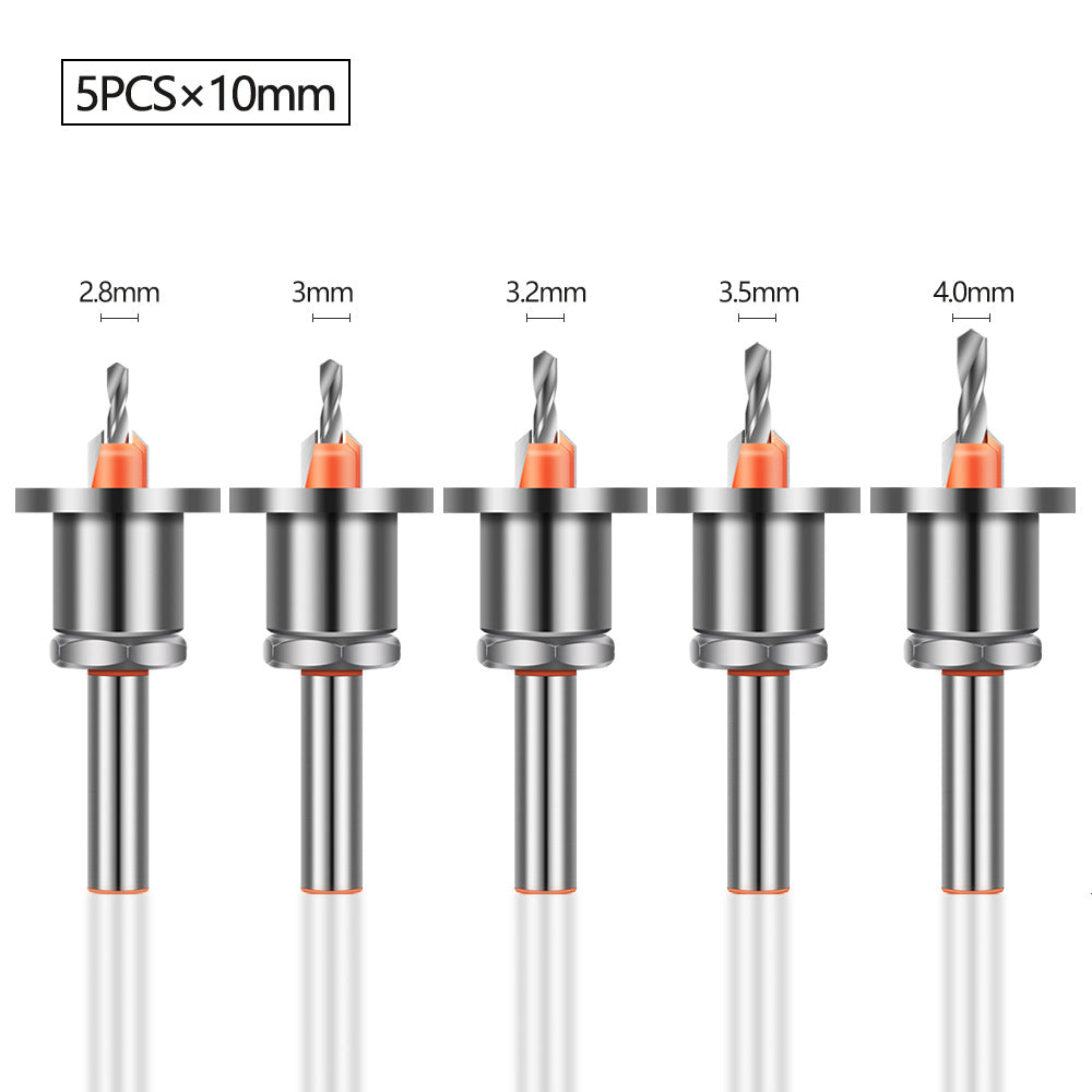 Heavy Hole Drill with Limiter Alloy Head Cone Hole Drill Woodworking Step Drill Bit Screw Installation Woodworking Drill