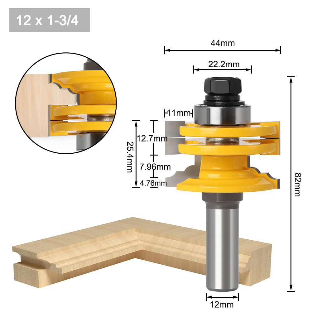 8 handle reversible door and window tenon knife woodworking milling cutter cabinet door knife glass door and window knife woodworking engraving cutter tenon knife