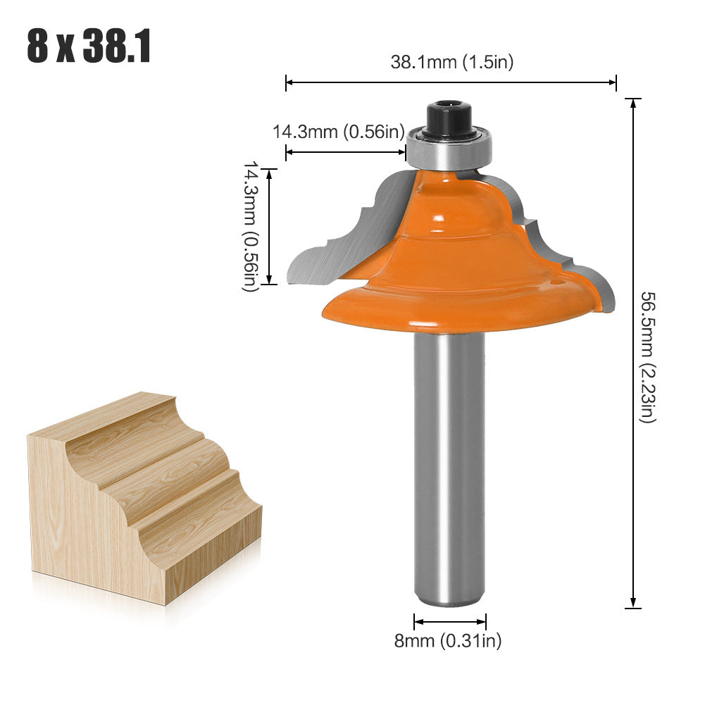 8Mm Handle Convex Door Bucket Line Knife Lace Router Line Knife Cabinet Door Panel Woodworking Engraving Knife Gong Knife