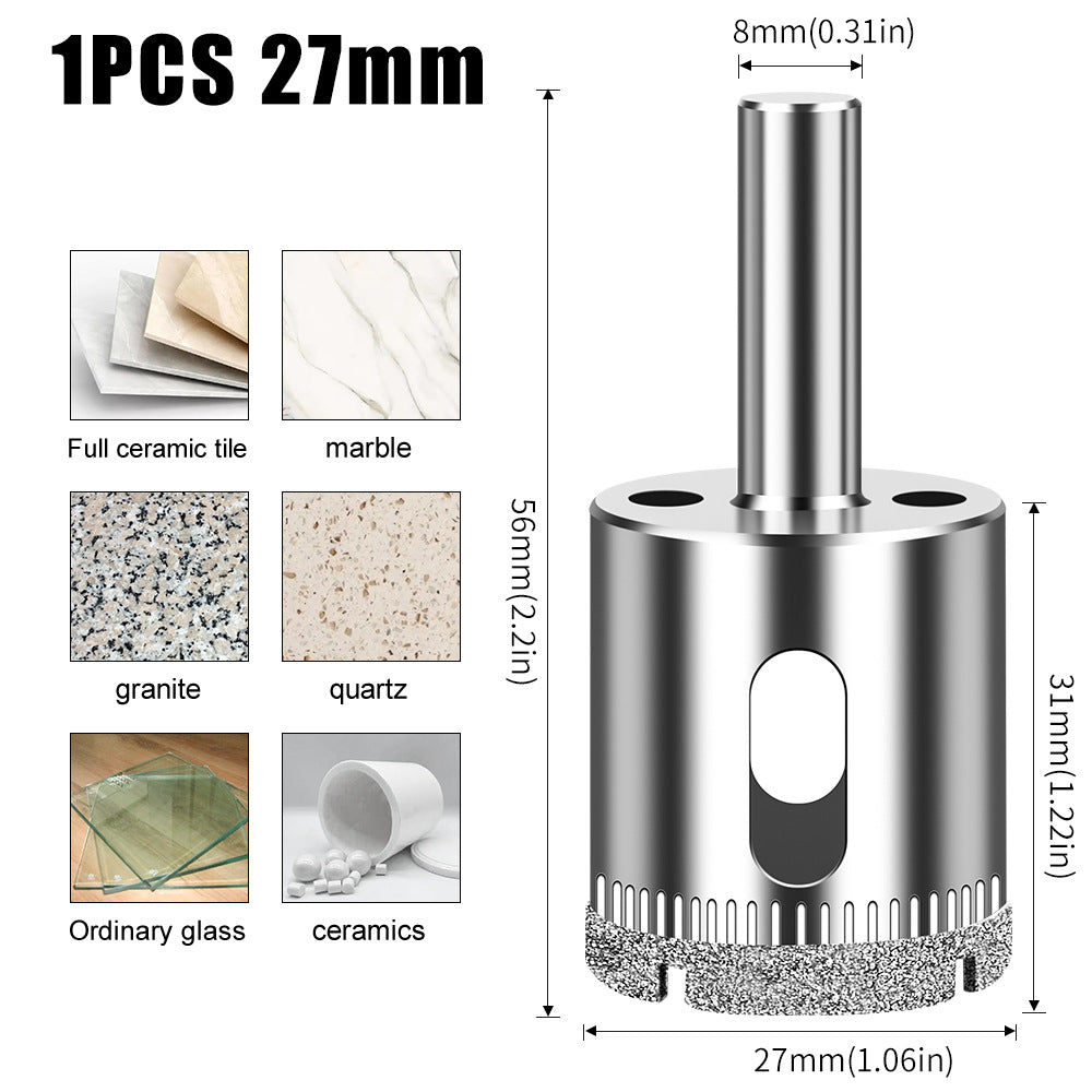 Diamond high-quality integrated steel glass drill bit, tile wall marble hole punch, electroplated drill bit glass opening