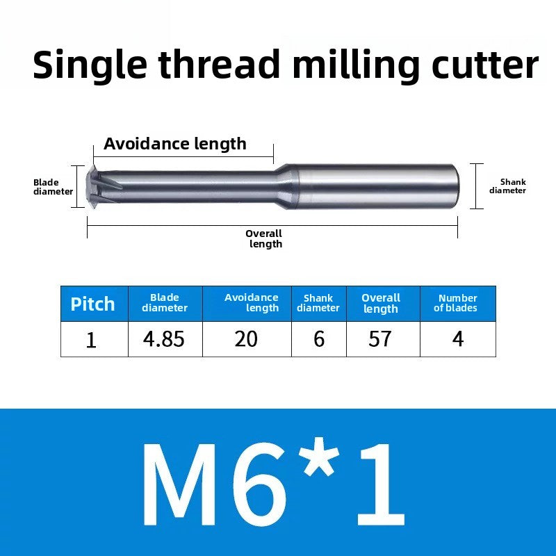 Carbide Thread Mill Single / Triple / Full Flute HRC65