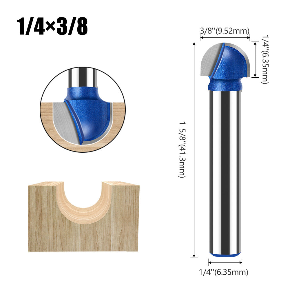 Professional grade round bottom knife, bottom digging knife, trimming machine, knife head, aluminum plastic plate slotting integrated wall folding knife