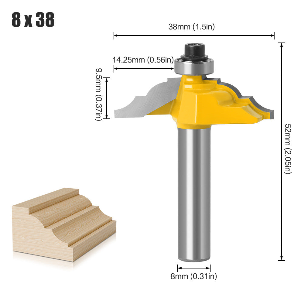 8Mm handle line cutter Lace router Line cutter Cabinet door panel woodworking engraving knife Gong knife