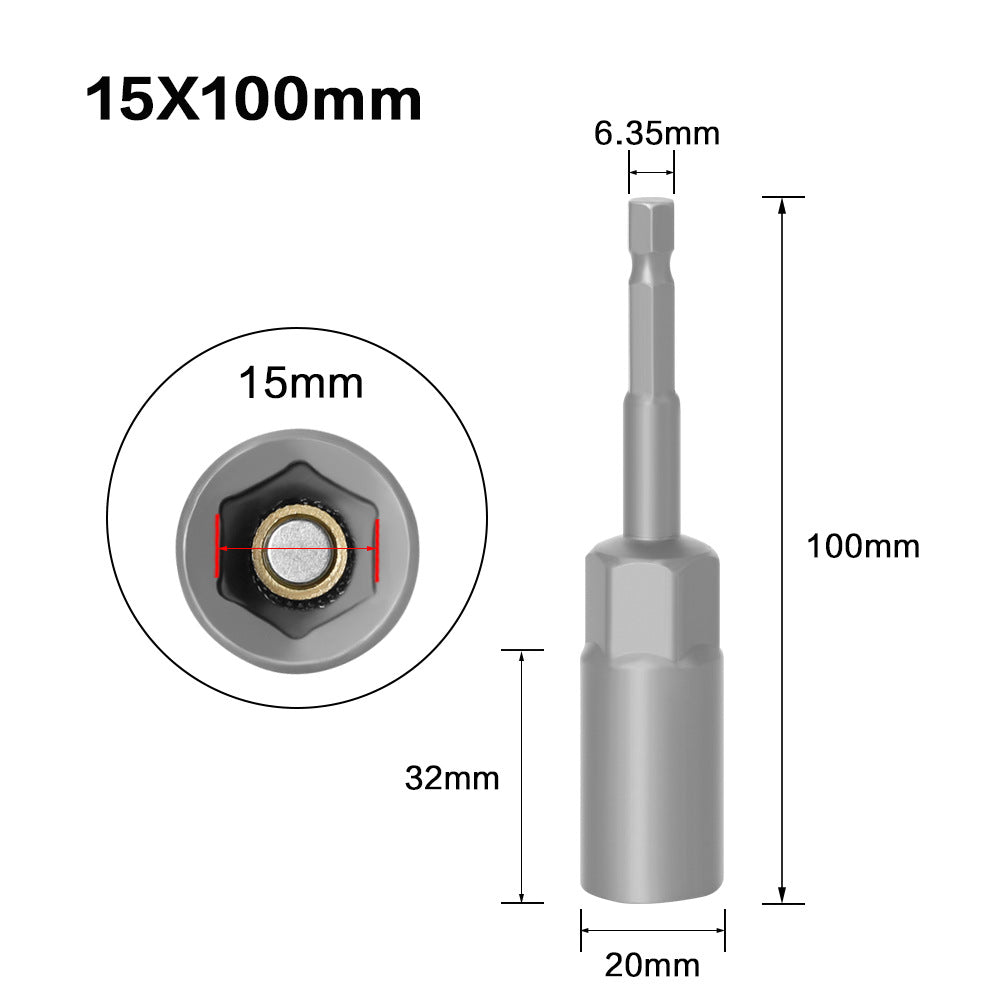 Hexagonal Shank Deepening Sleeve Pneumatic Deepening Sleeve Inner Hexagonal Wind Head Nut Quick Sleeve Tool
