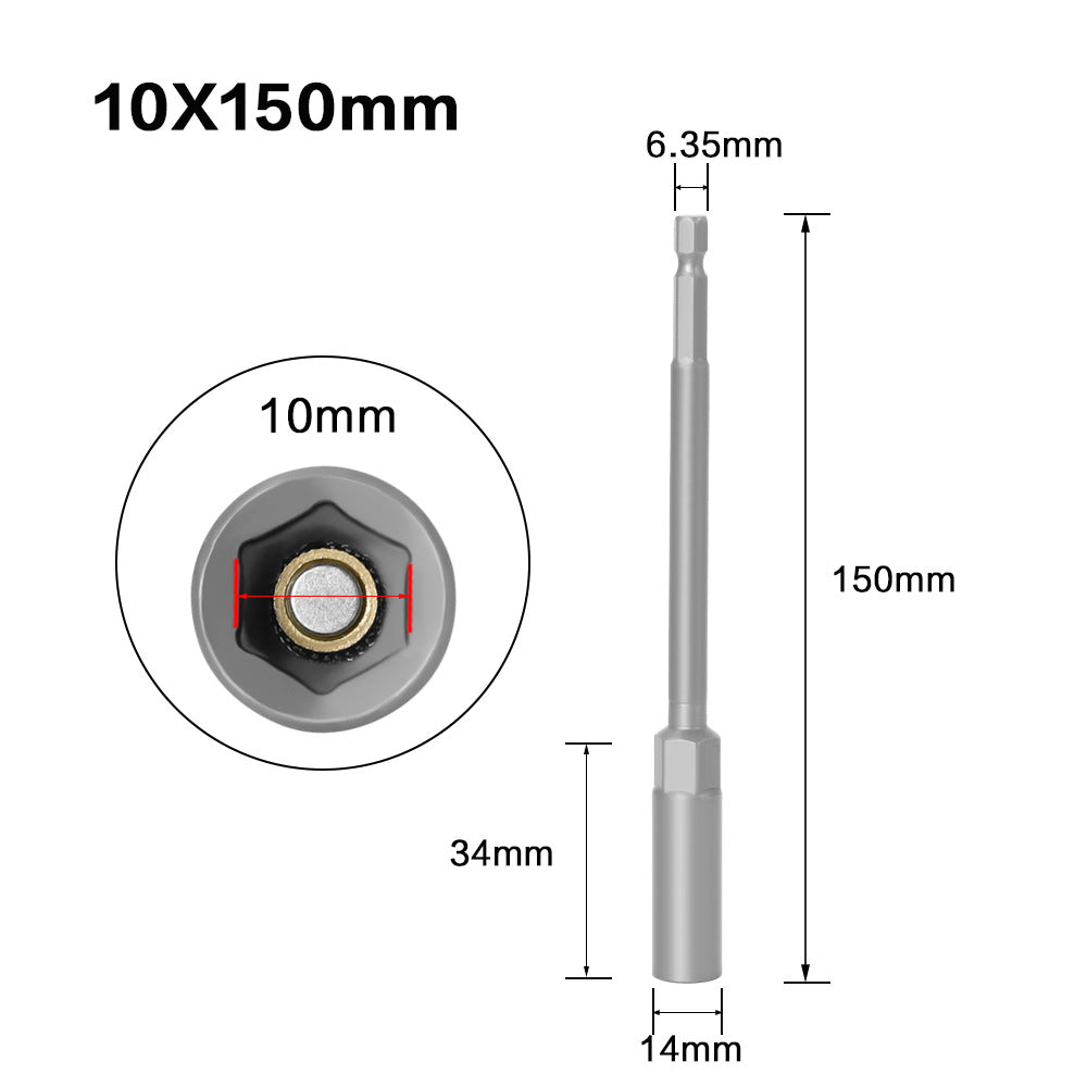 Hexagonal Shank Deepening Sleeve Pneumatic Deepening Sleeve Inner Hexagonal Wind Head Nut Quick Sleeve Tool