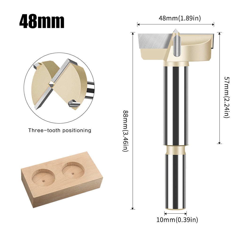 Woodworking hole opener Drill bit Extended round plastic wooden door Drill Wood punching Opening hole puncher
