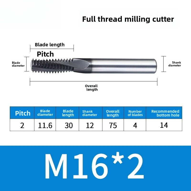 Carbide Thread Mill Single / Triple / Full Flute HRC65