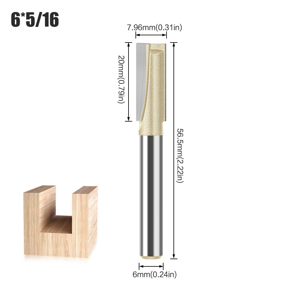 Professional grade 6 handle 12 handle bottom cleaning knife slotting knife flat bottom cutter milling bottom engraving machine carbide woodworking milling cutter