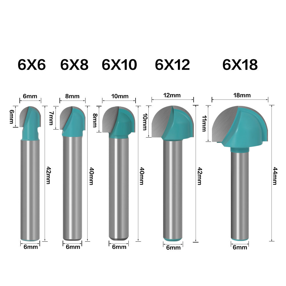 6 handle round bottom lace knife round head knife woodworking semicircular relief knife ball head computer engraving machine ball knife, lace knife
