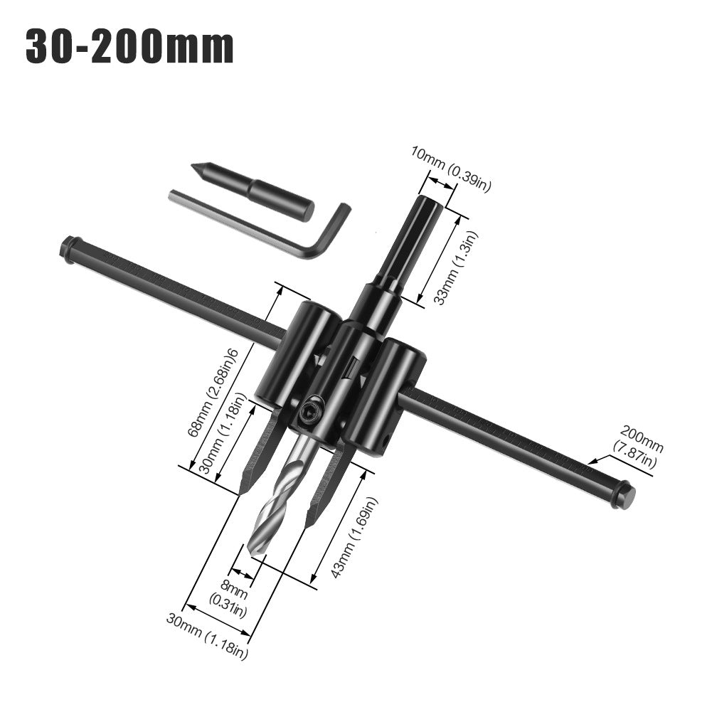 DIY adjustable aircraft type hole opener, audio reamer, woodworking plastic spotlight hole opening, integrated ceiling hole opener