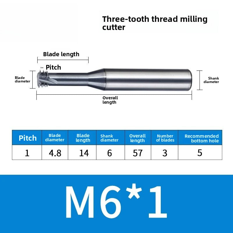 Carbide Thread Mill Single / Triple / Full Flute HRC65