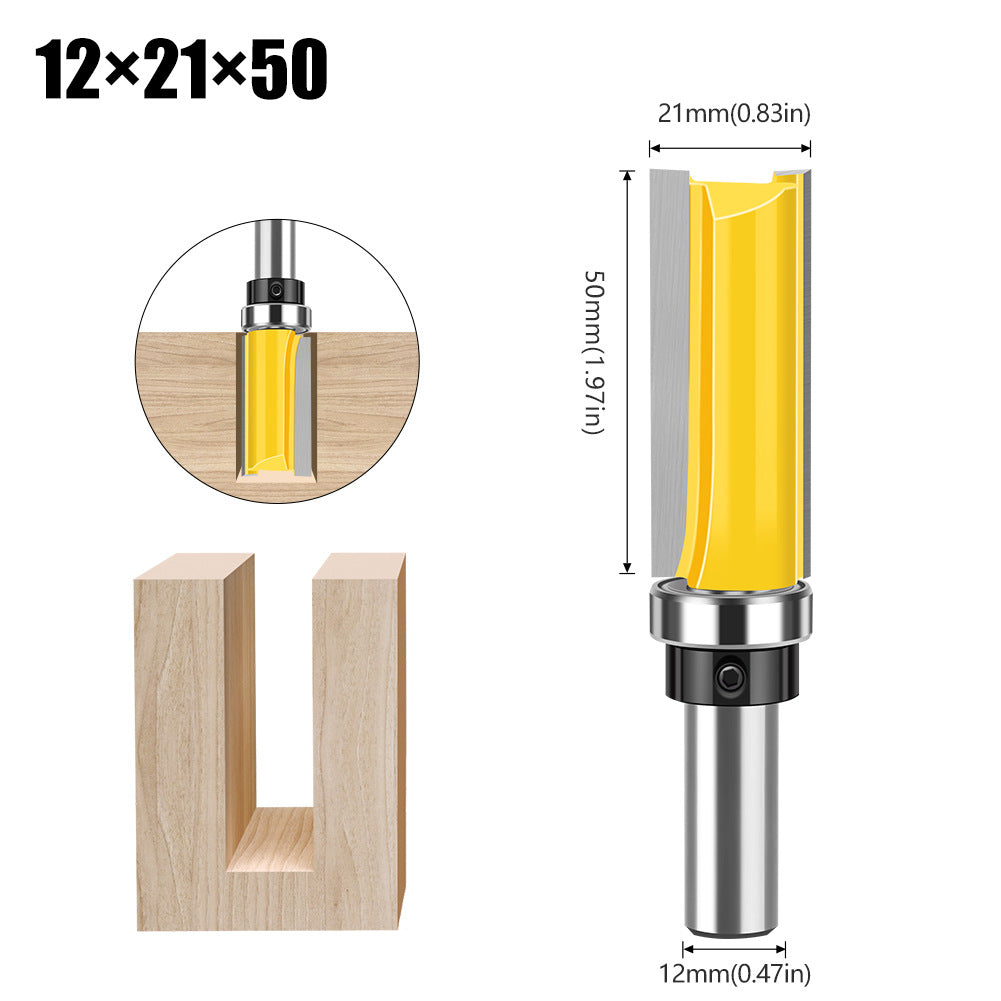 12 handle bearing straight knife imitation trimming knife straight edge woodworking milling cutter head engraving machine milling cutter double edge four edge slotting