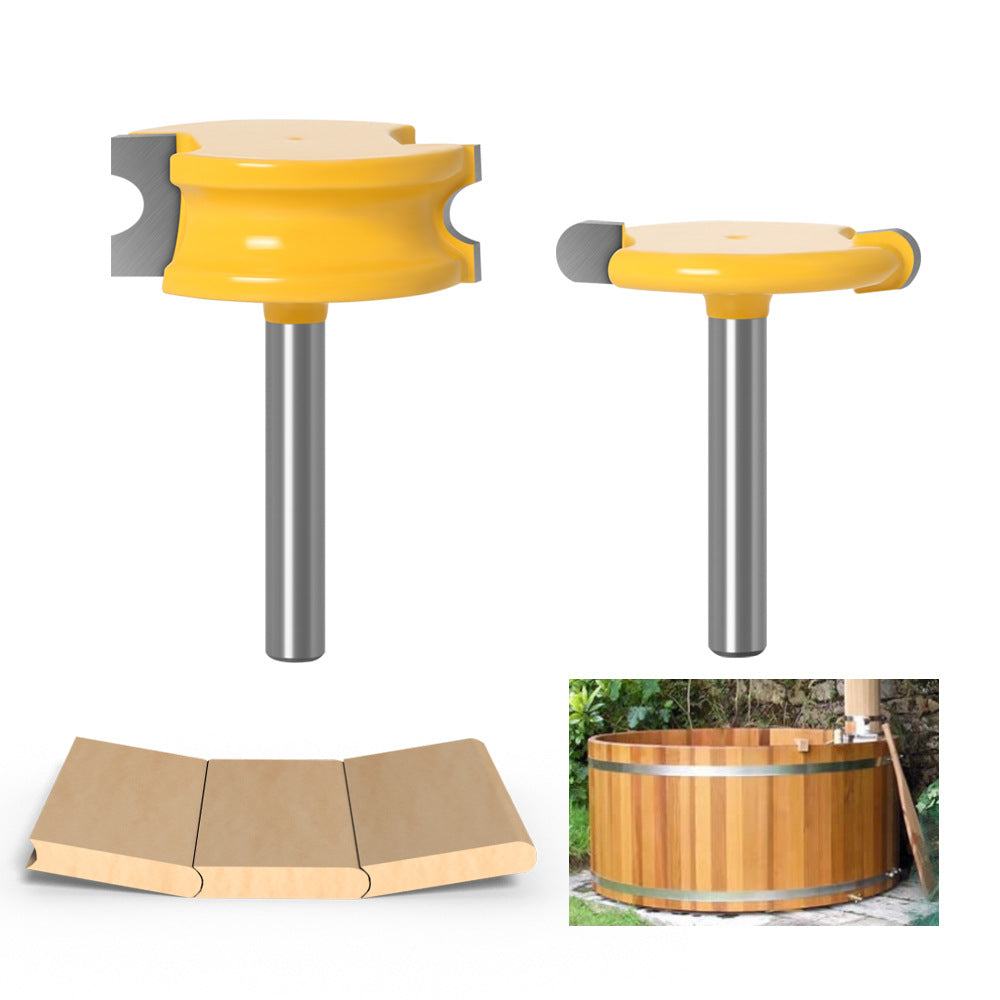 2-Piece set of arc T-shaped tenon cutters, floor cutters, plywood cutters, woodworking milling cutters, trimming machines, engraving machine, milling cutters