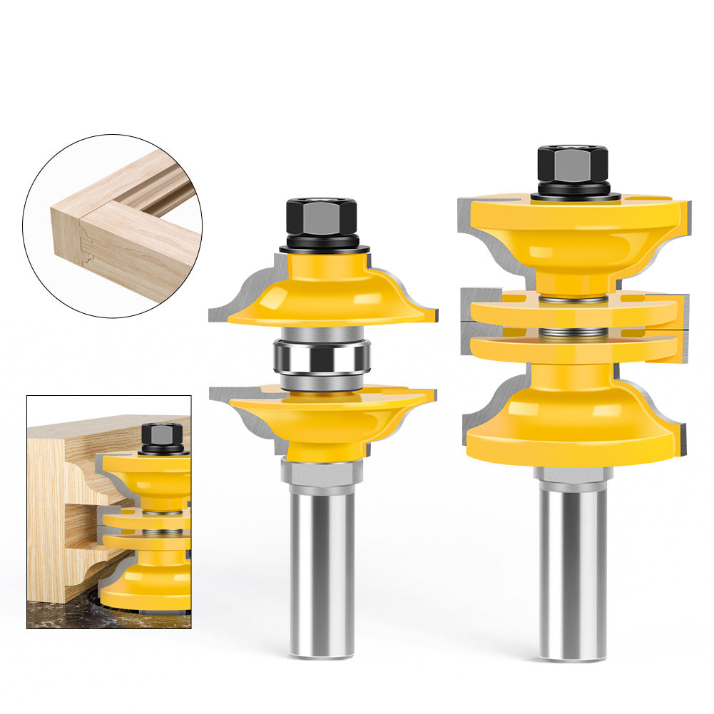2-piece set of adjustable solid wood door knives, cabinet door panel knives, and three-piece set of door frame tenoning knives are formed at one time
