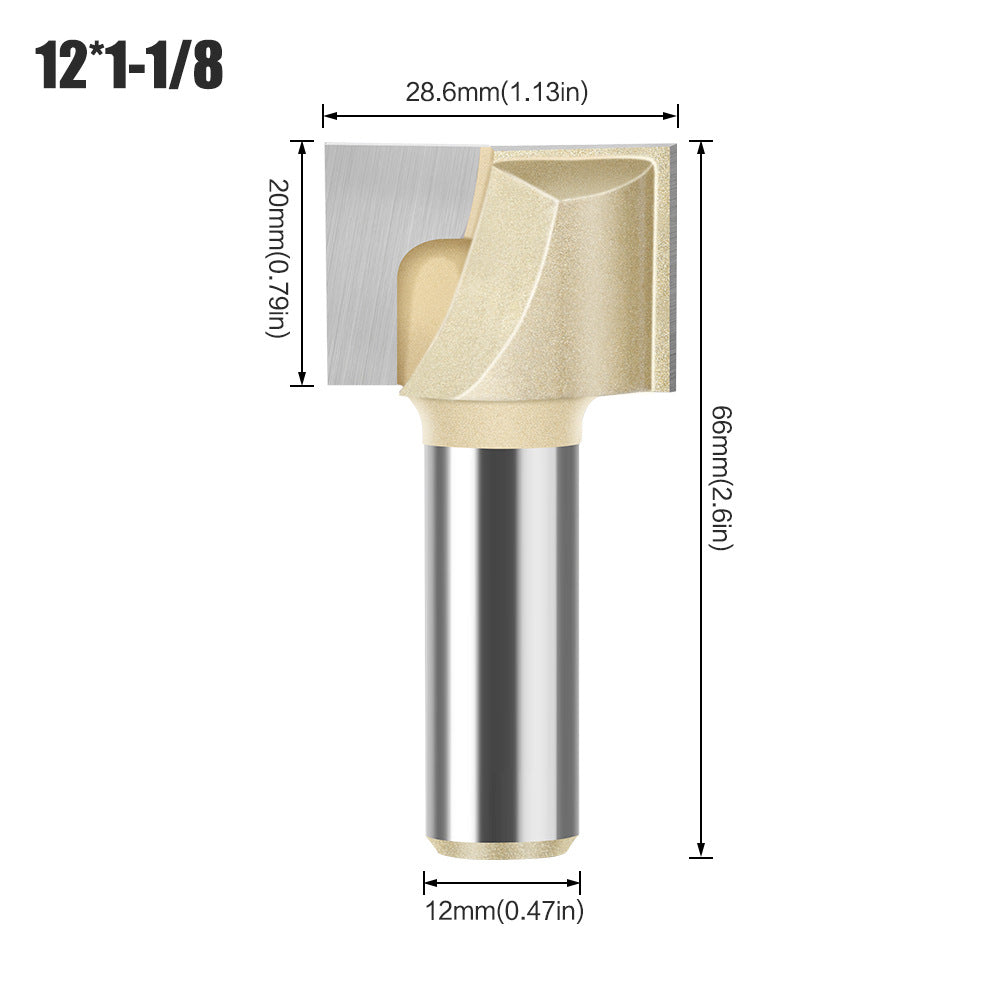 Professional grade 6 handle 12 handle bottom cleaning knife slotting knife flat bottom cutter milling bottom engraving machine carbide woodworking milling cutter